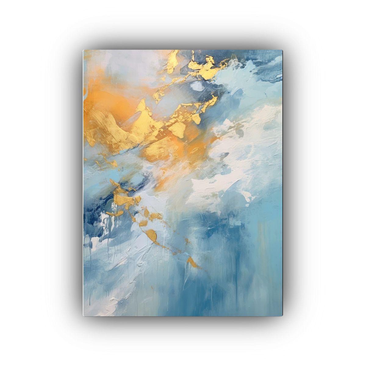 Pintura Decorativa Abstracta En Pasteles Con Expresión Natu 20x30cm-0