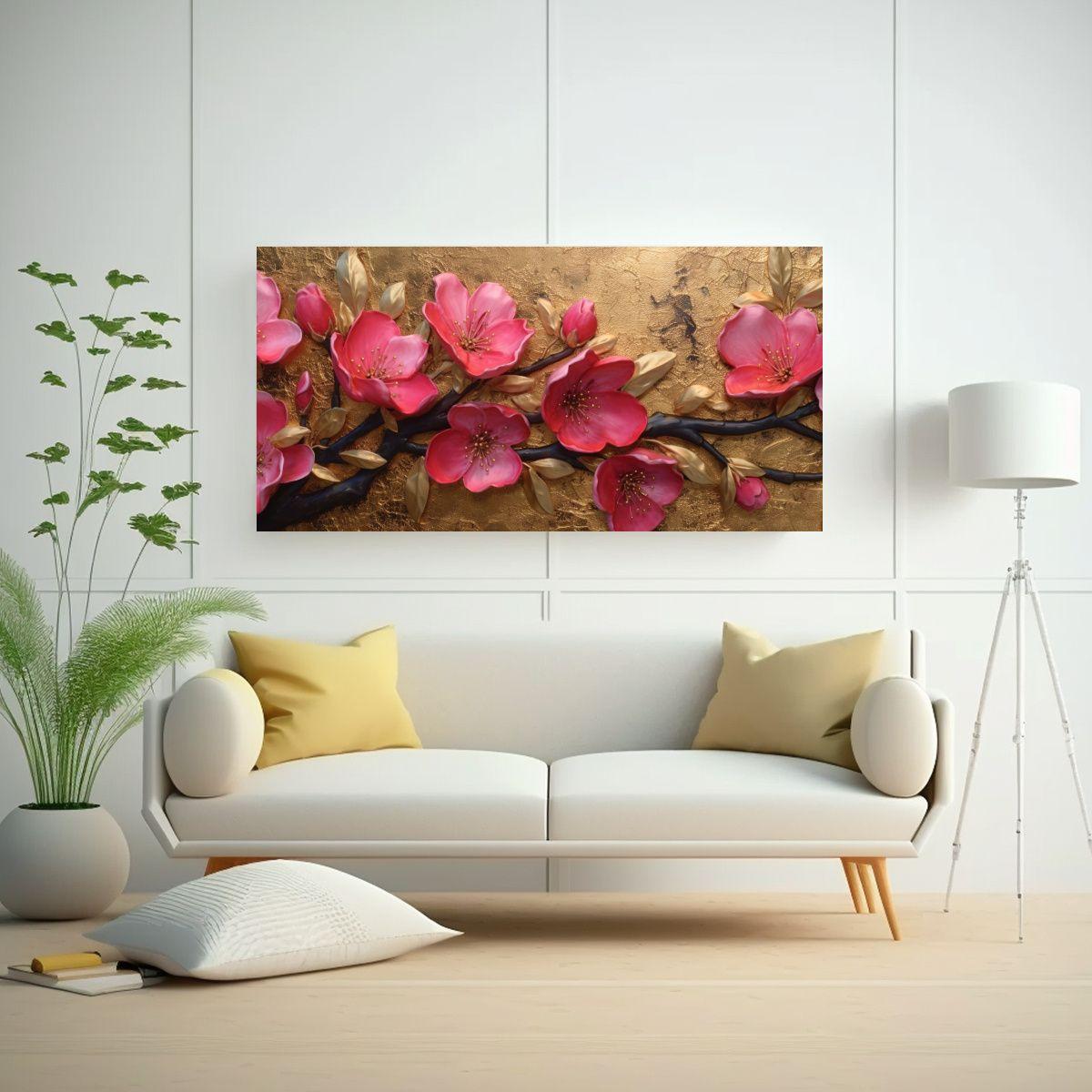 Cuadro Decorativo Vintage Con Lienzo Colorido Y 120x60cm-2