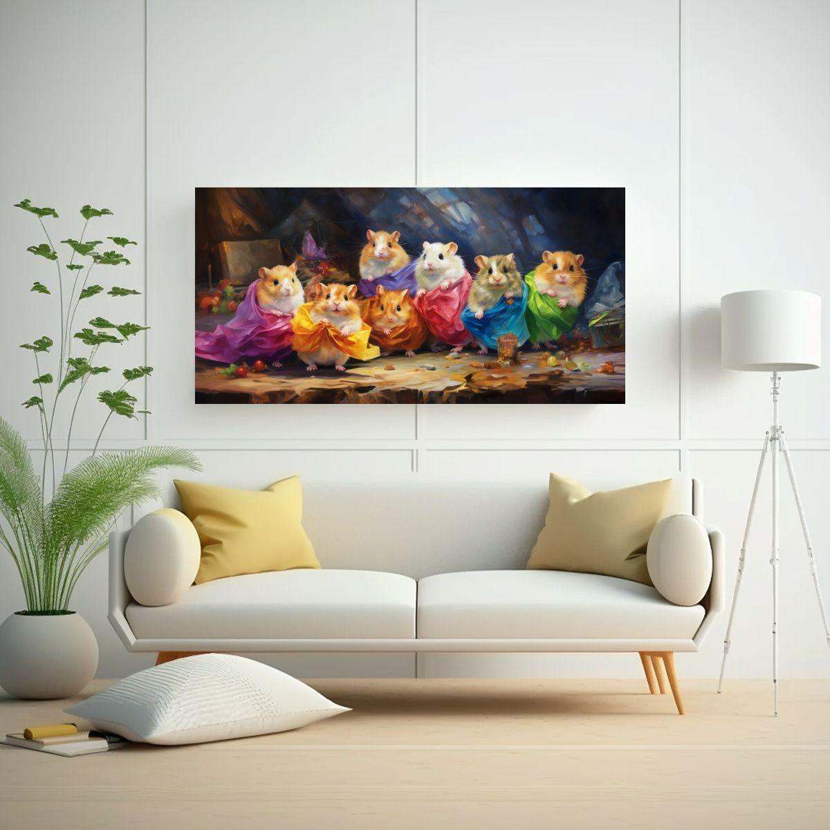 Pintura Al Estilo óleo Colorida De Estilo Artíst 40x20cm-2