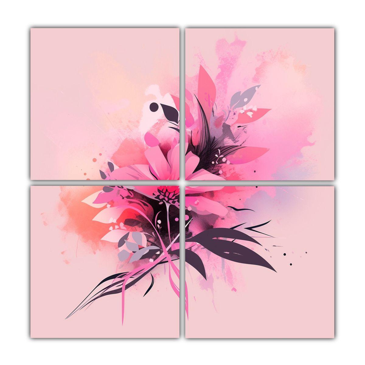 Cuadro Vanguardia Modernidad Pink Colors Neonoir 120x120 Cm-0