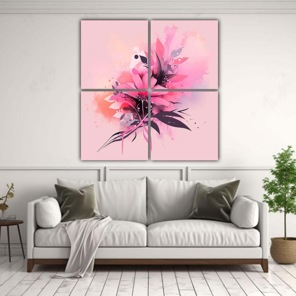 Cuadro Vanguardia Modernidad Pink Colors Neonoir 120x120 Cm-2