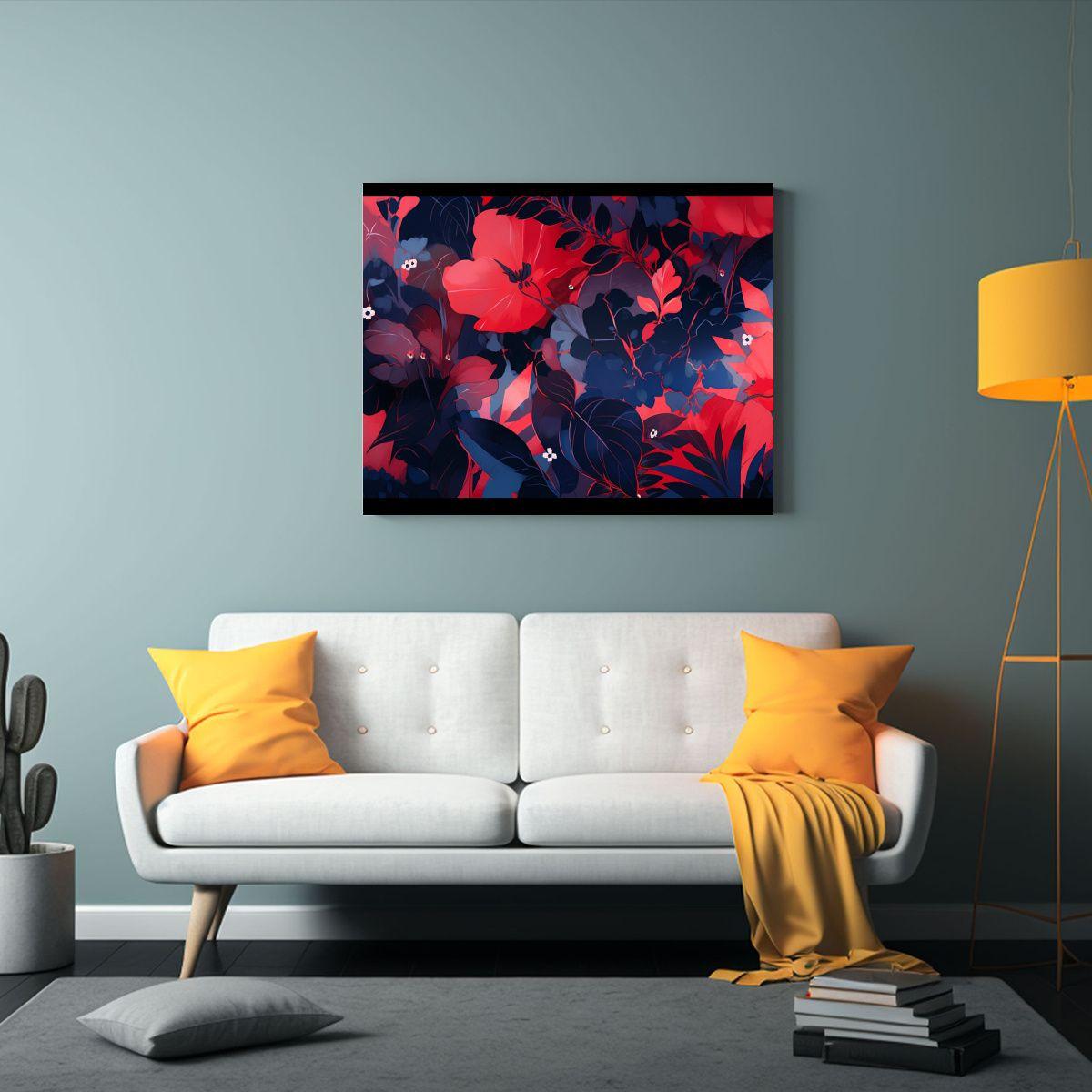 Cuadro Fotografía Luminosa Rojo Y Azul Estilo Neonoir Atmos 30x20cm-2