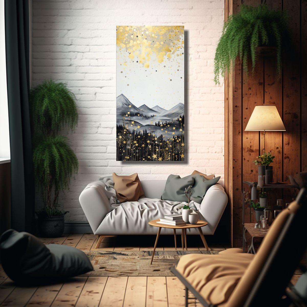 Tela En Bastidor Espectacular Simétrico Paisaje 60x120cm-2