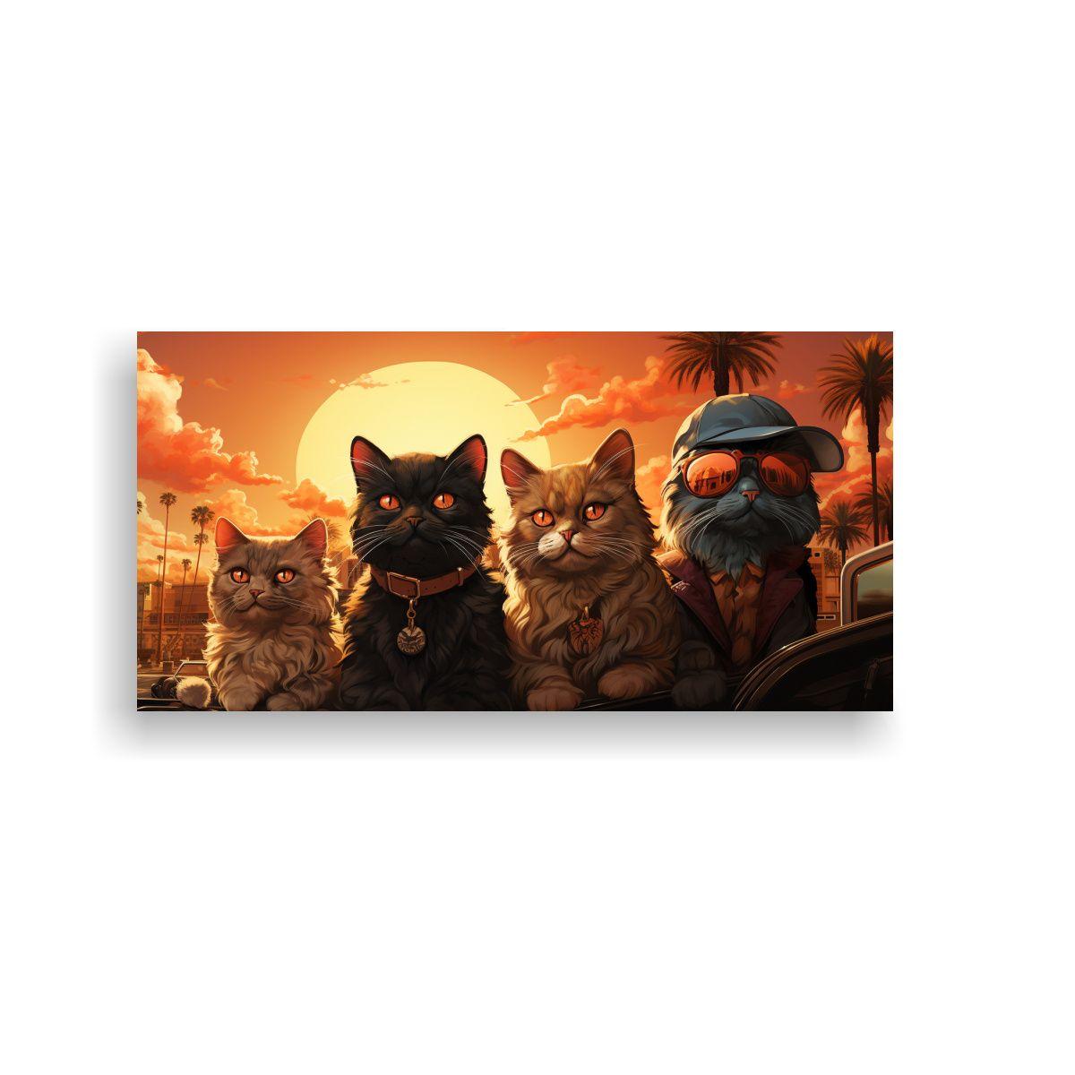 Cuadro Clásica De Gatitos De California En 60x30cm-0