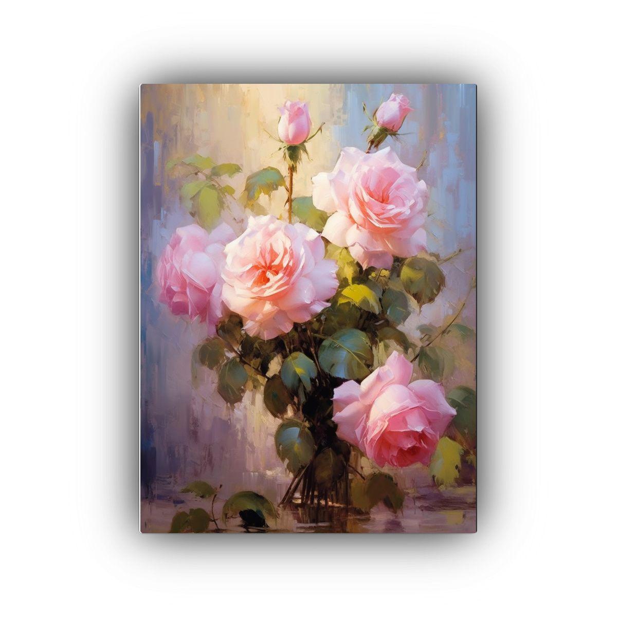 Pintura De Rosas Románticas Para Decoración 40x50cm-0