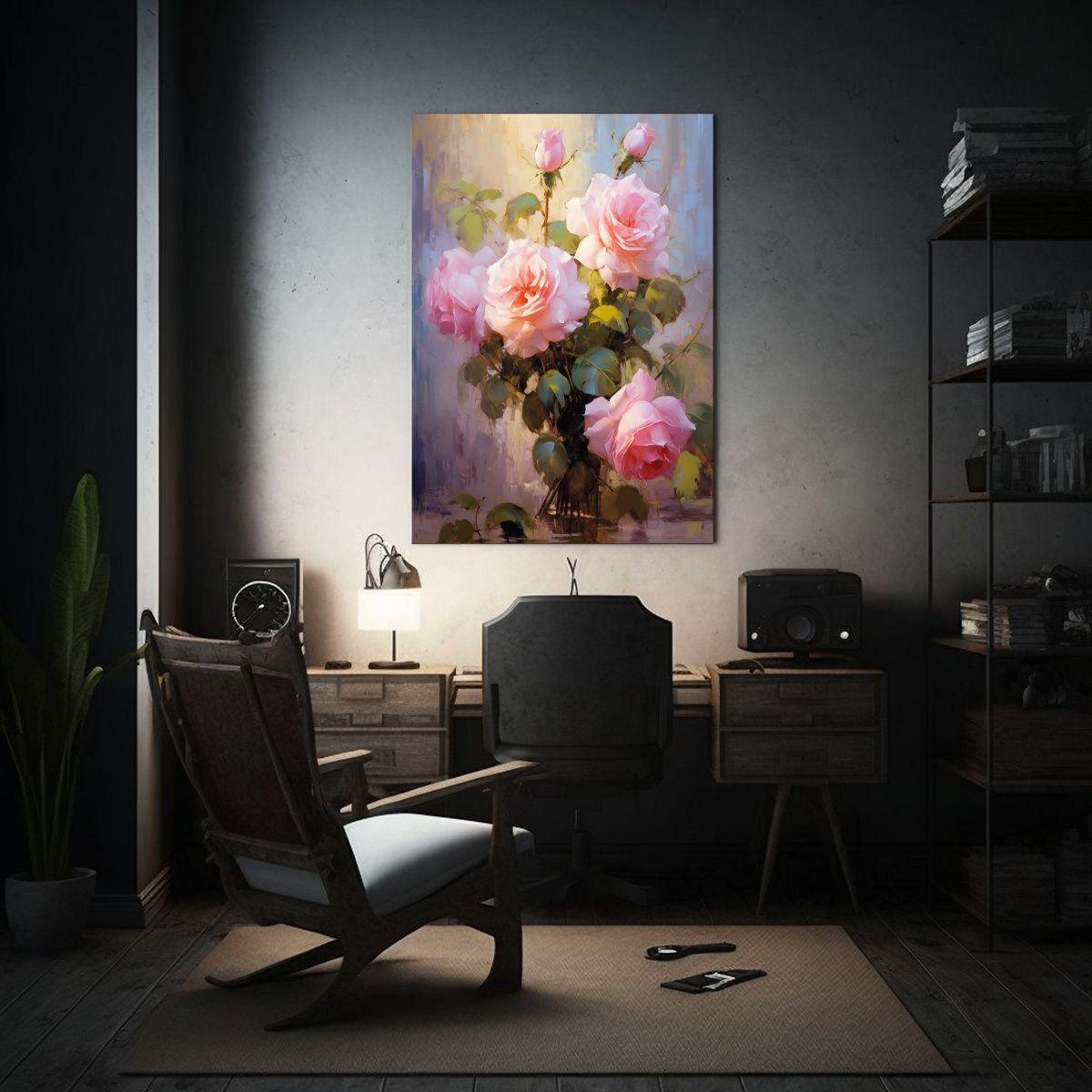 Pintura De Rosas Románticas Para Decoración 40x50cm-2