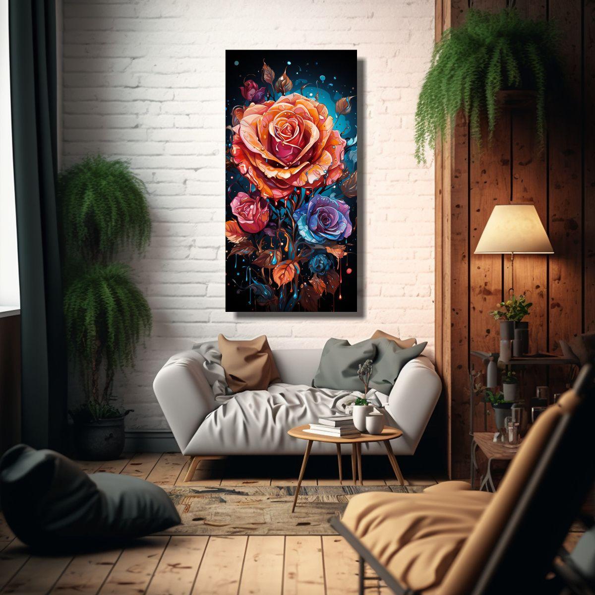 Pintura Decorativa Horizontal De Estilo Graffiti 60x120cm-2