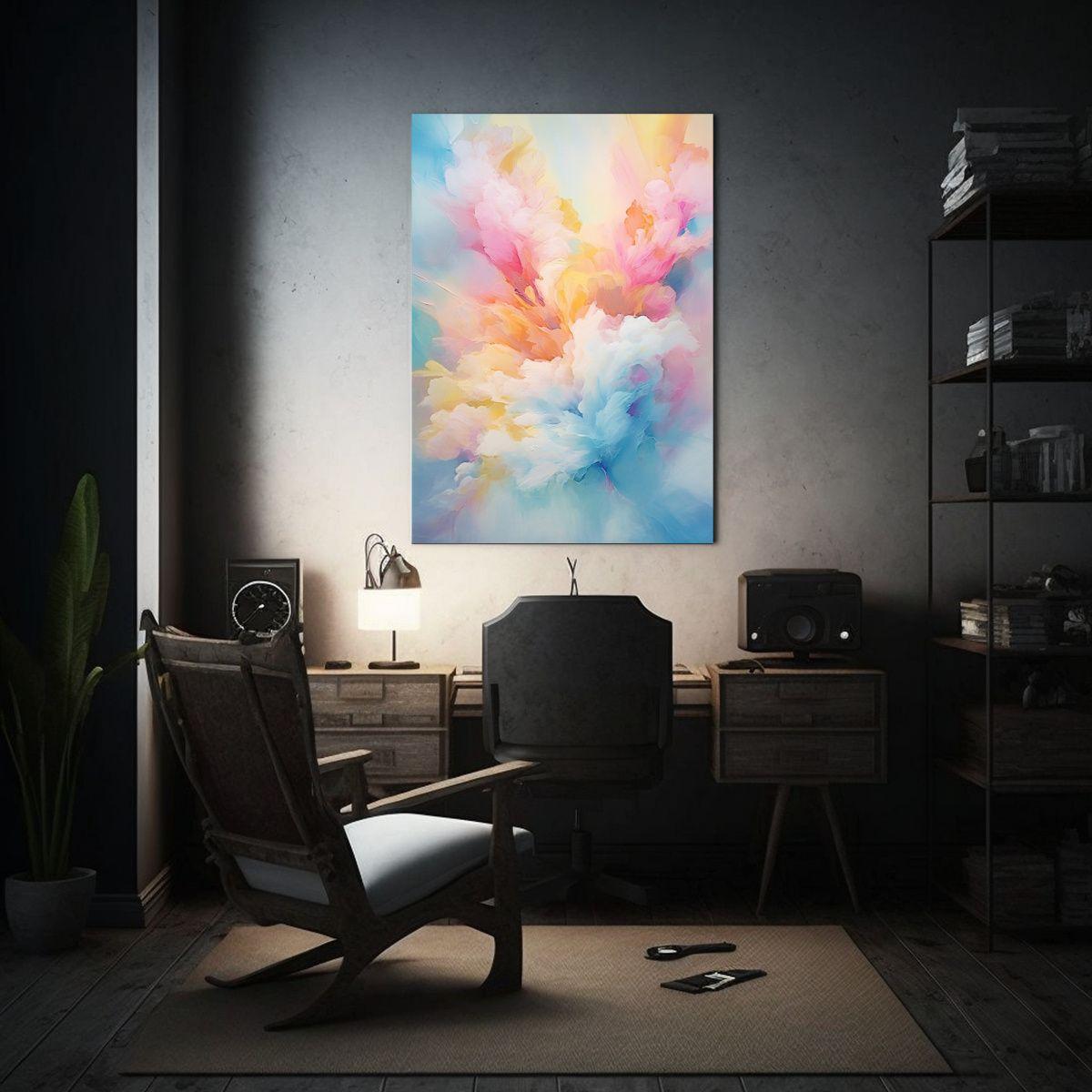 Cuadro De Tela Acuarela Street Art Con Pintura 50x75 Cm-2