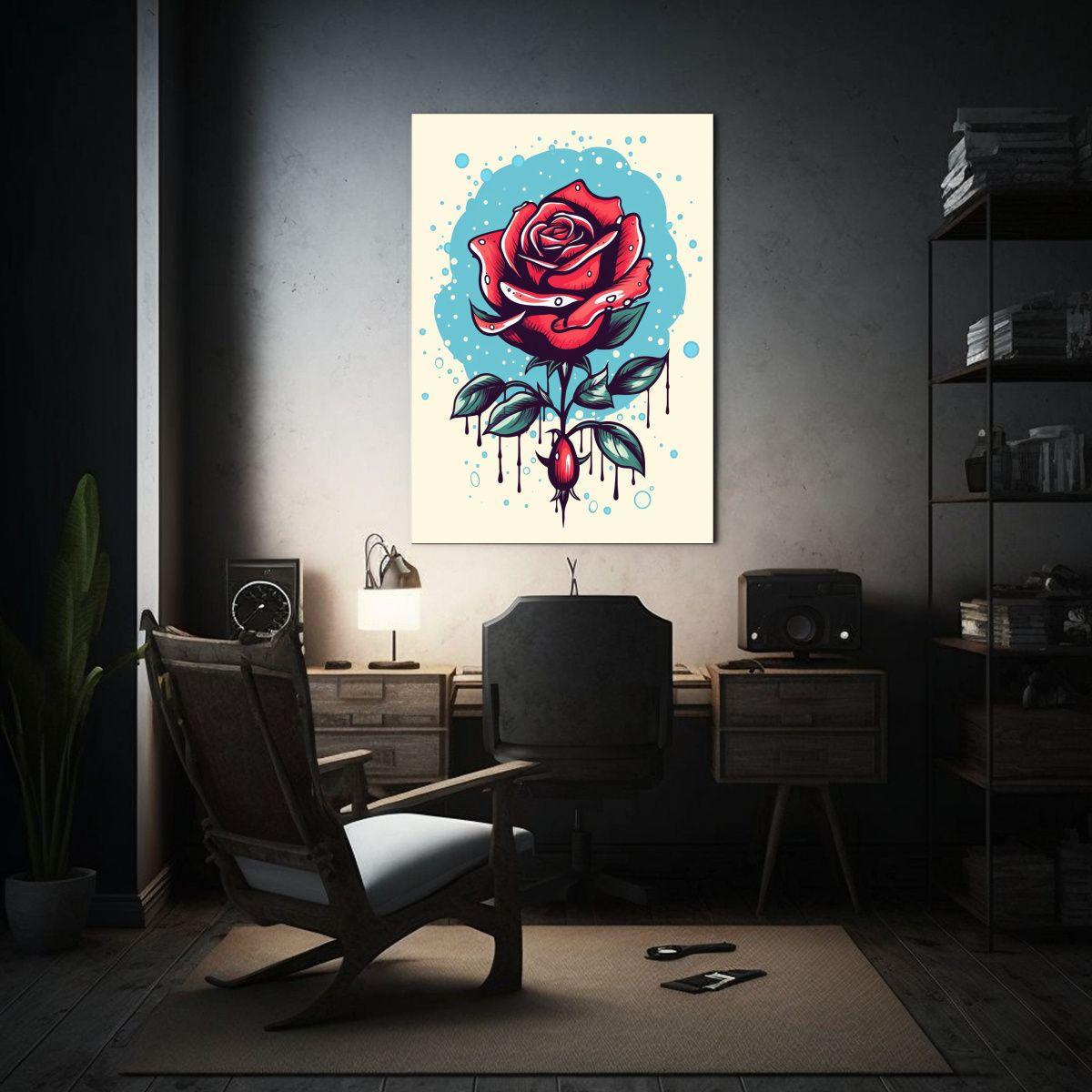 Pintura Vintage De Rosas Con Tornillos En Estilo 30x45cm-2