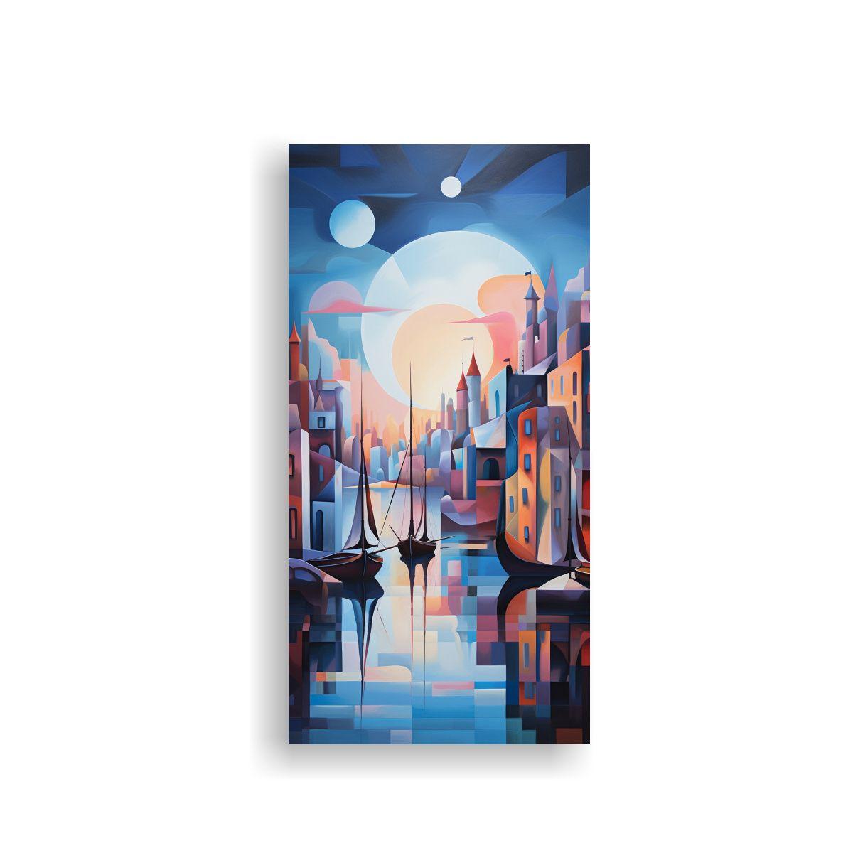 Lienzo Fotográfico Escenario Abstracto Puerto 40x80cm-0