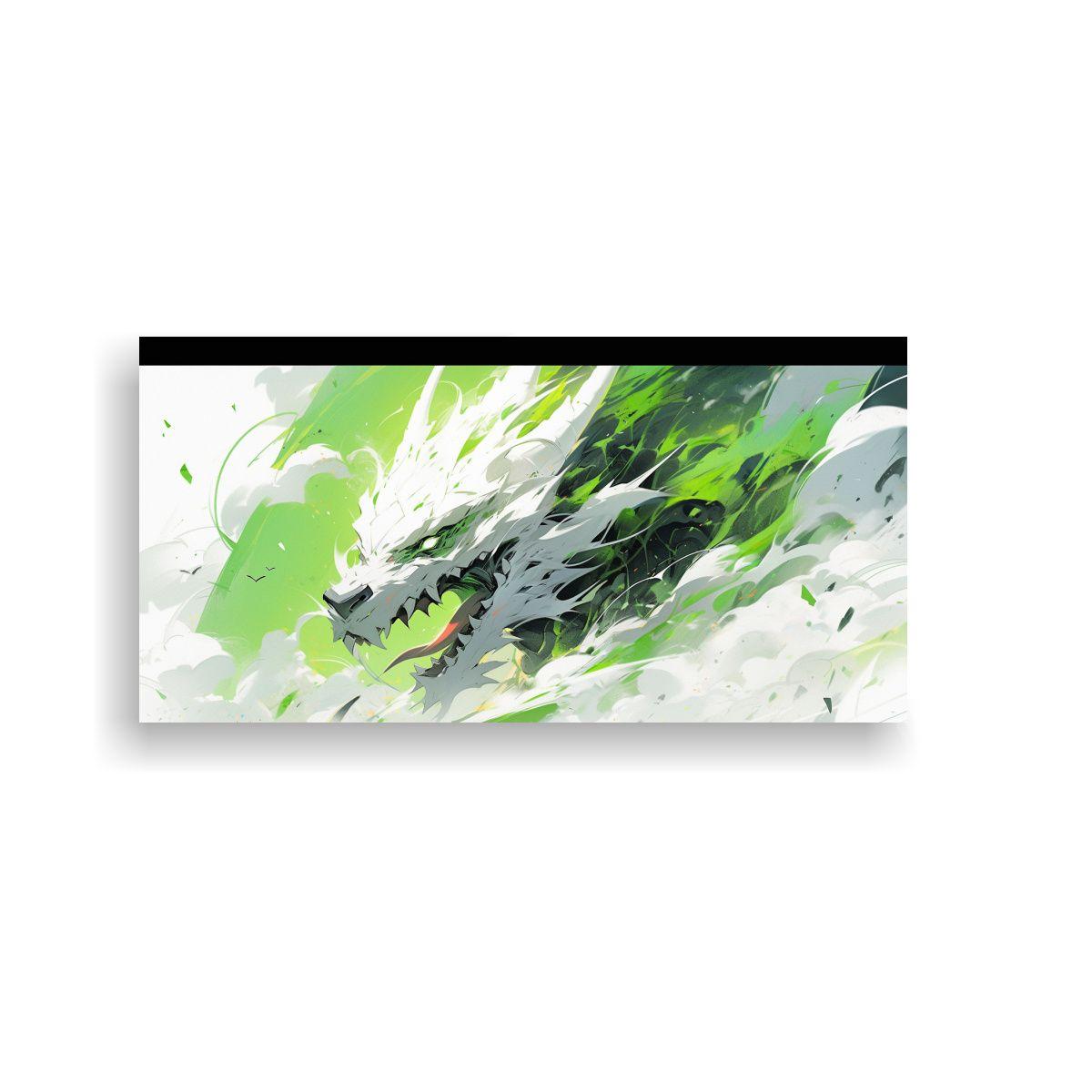 Pintura Decorativa De Arte Pop De Un Dragón En 120x60 Cm-0