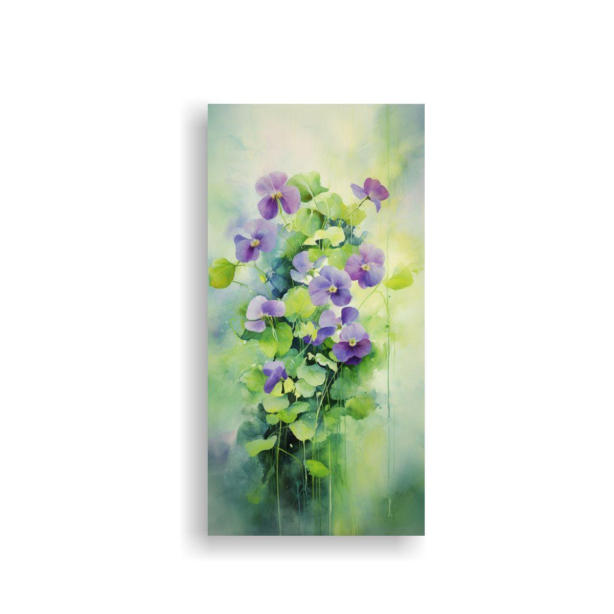 Tela En Bastidor Hermoso Artesanal A Flores 80x160cm-0