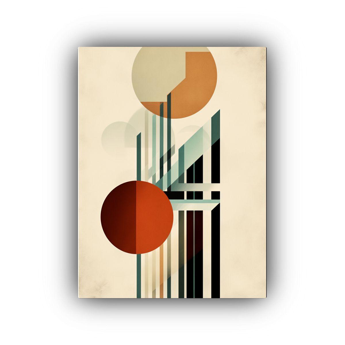 Lienzo Creativo De Arte Geométrico Minimalista Con Colores  50x75cm-0