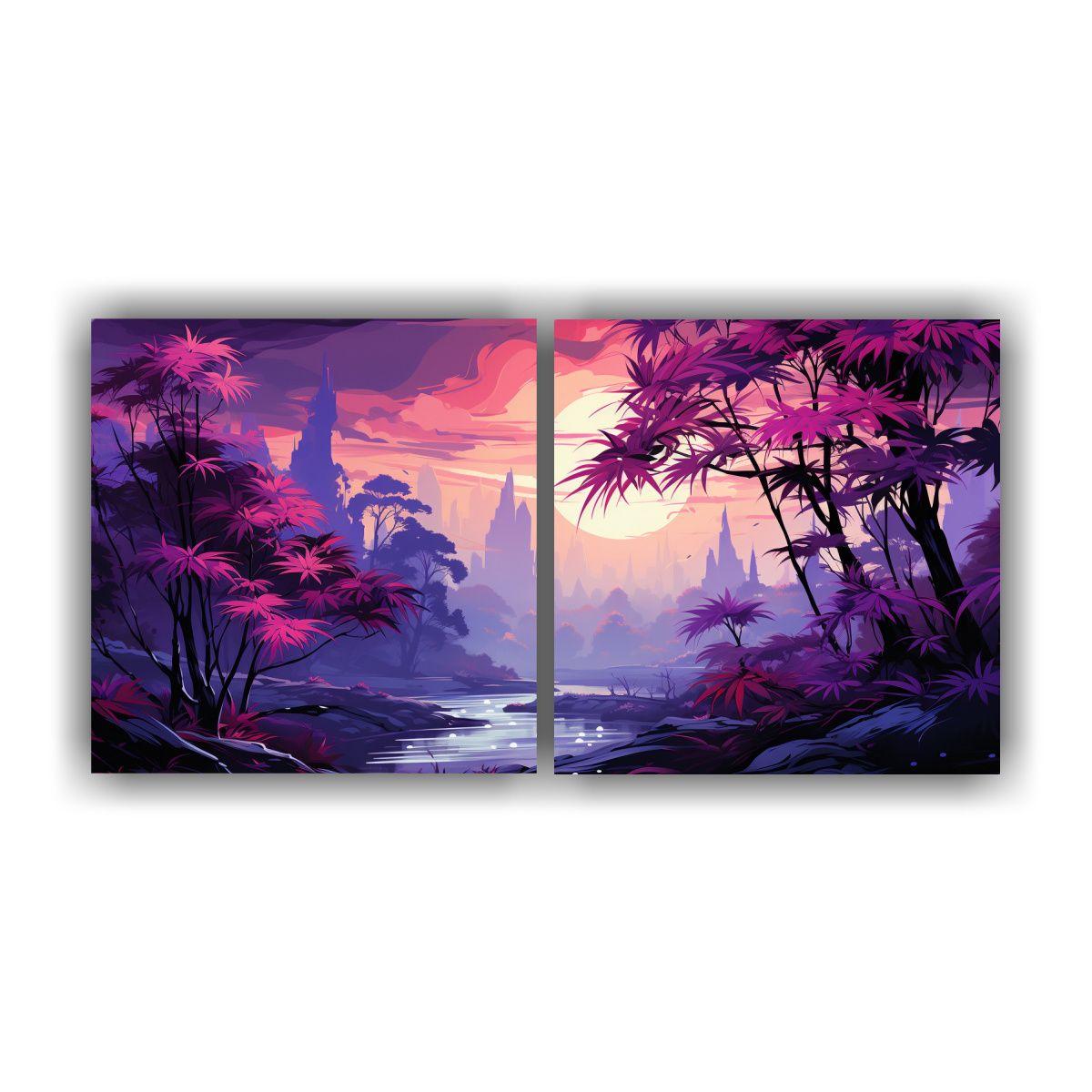 Pinturas Decorativas Díptico Vanguardia 140x70 Cm-0