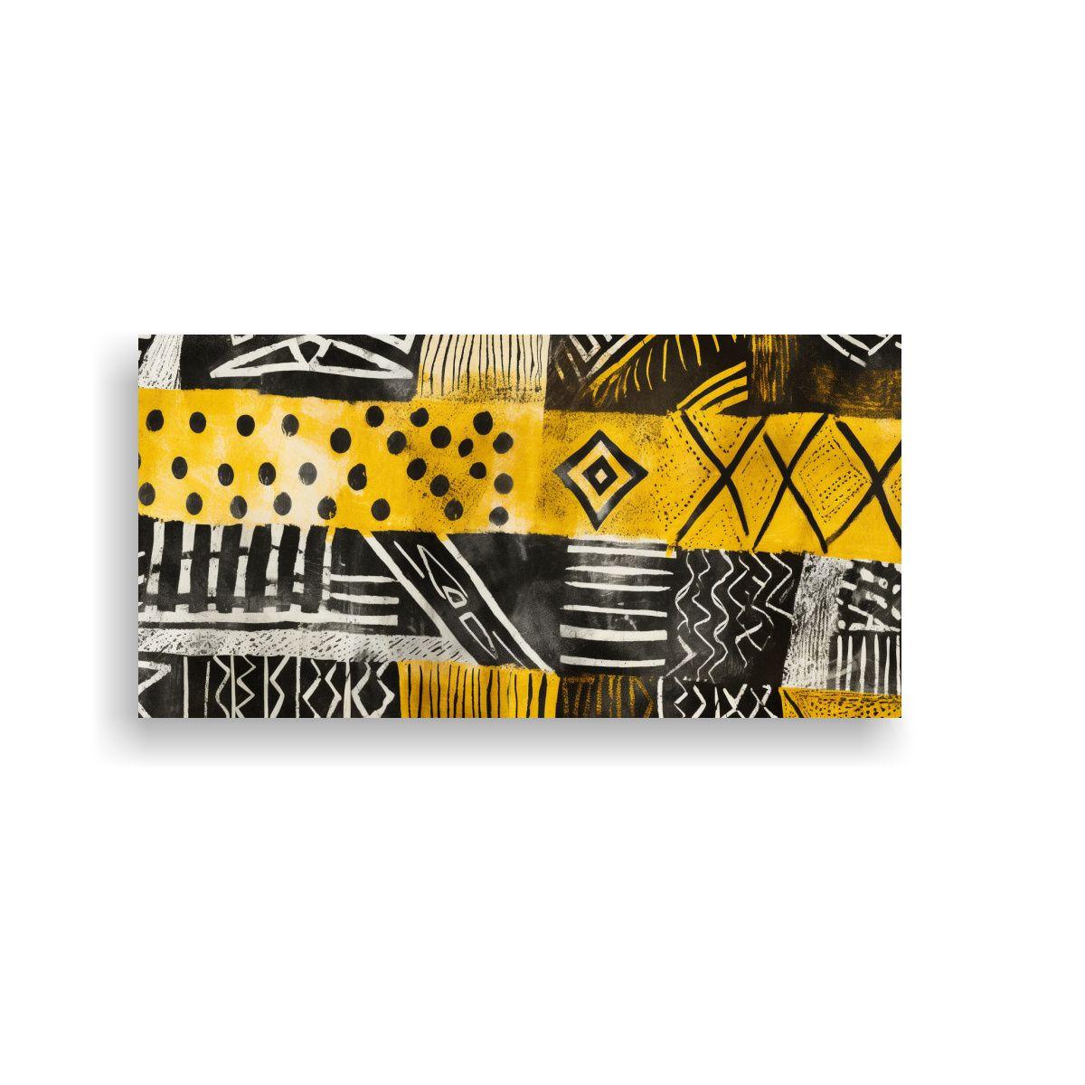 Cuadro Decorativo Temática Amarillo Blanco Y 120x60cm-0