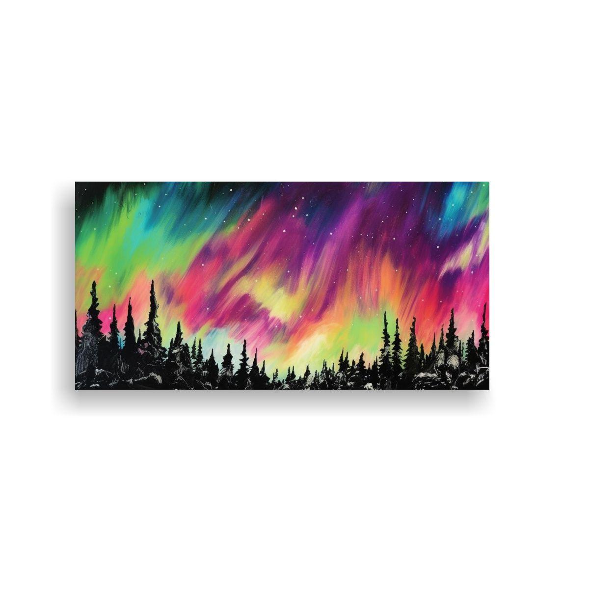 Pinturas De Pared Estilo Andy Warhol Aurora Boreal 120x60cm-0
