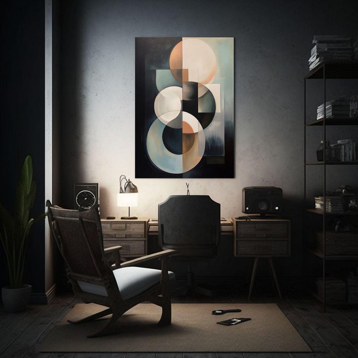 Pintura Abstracta En Bastidor: Expresividad En Líneas Suave 30x40cm-2