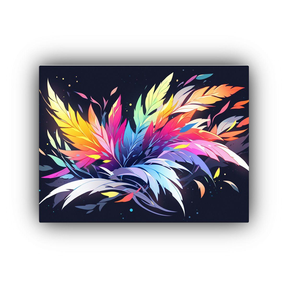 Pinturas Decorativas Estilo Neonoir Con Estrellas Arcoíris  40x30cm-0