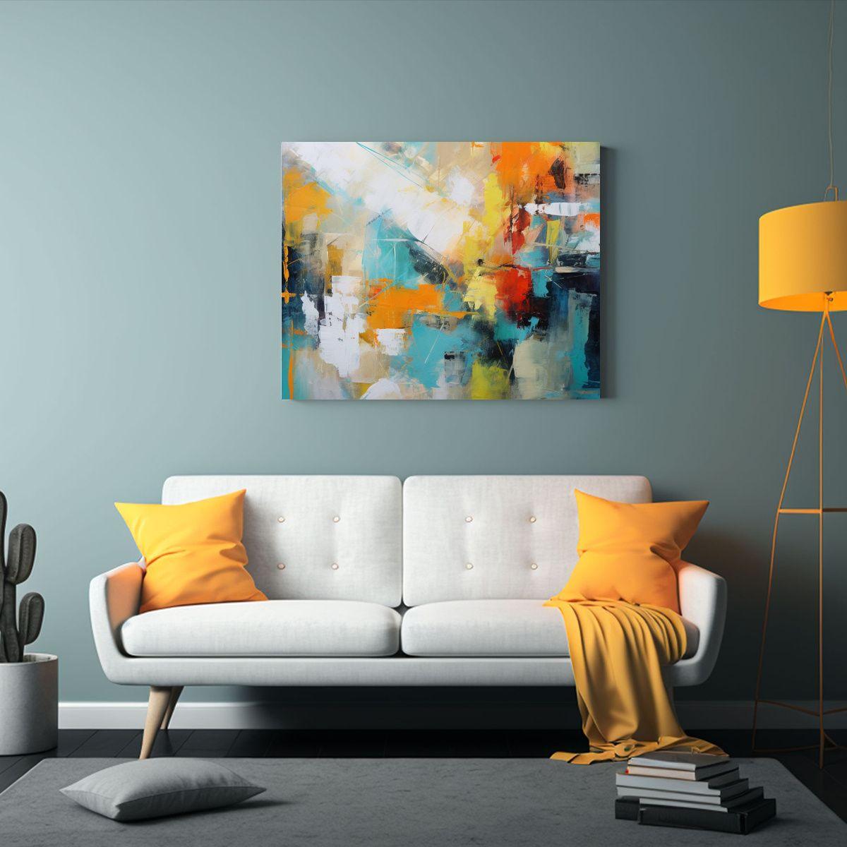 Cuadro Hermoso: Técnica Abstracta Y Medios 90x60 Cm-2