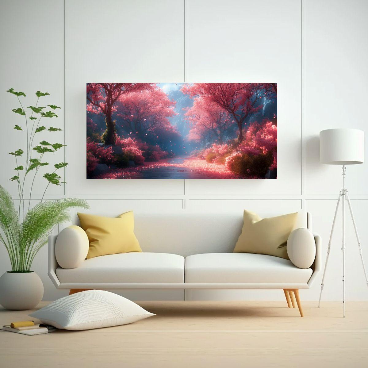 Cuadro Decorativo De Tela En Bastidor: Naturaleza 120x60cm-2