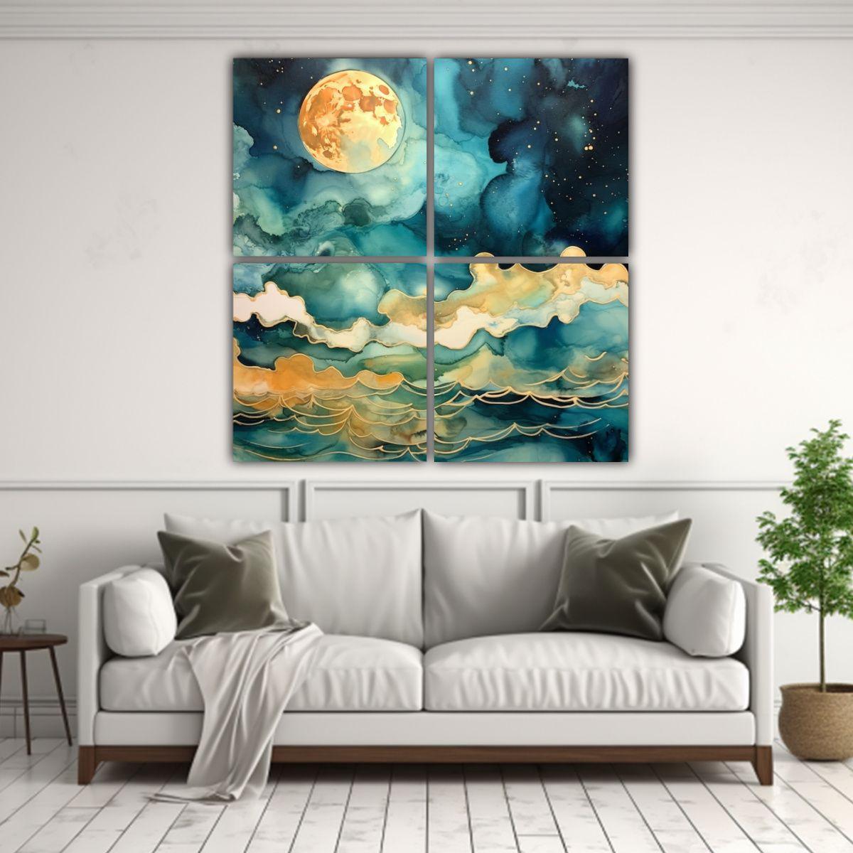 Cuadros Relieve Tinta Alcohol Océano IV 200x200 Cm-2