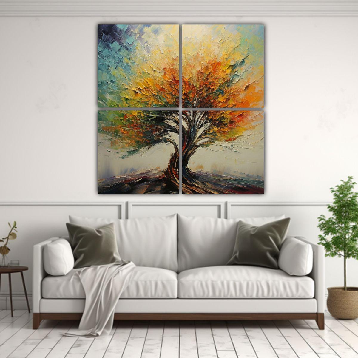 Cuatro Composición Finas Líneas Para Cocina 200x200 Cm-2
