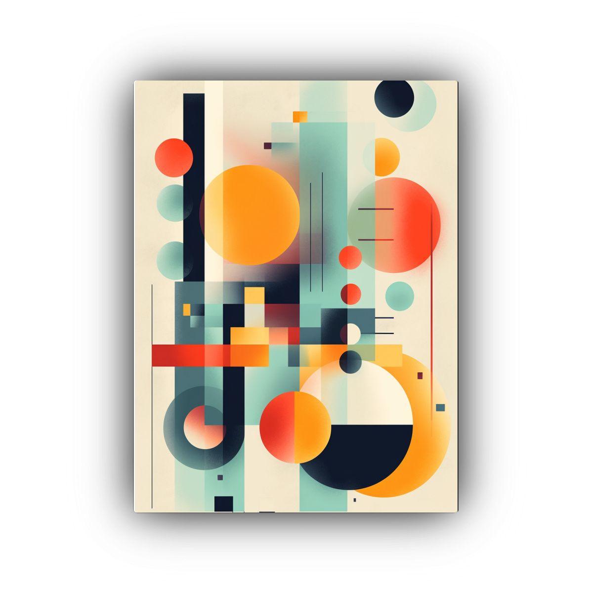 Pintura Abstracta Arte Hermoso Formas Lienzo 30x45cm-0