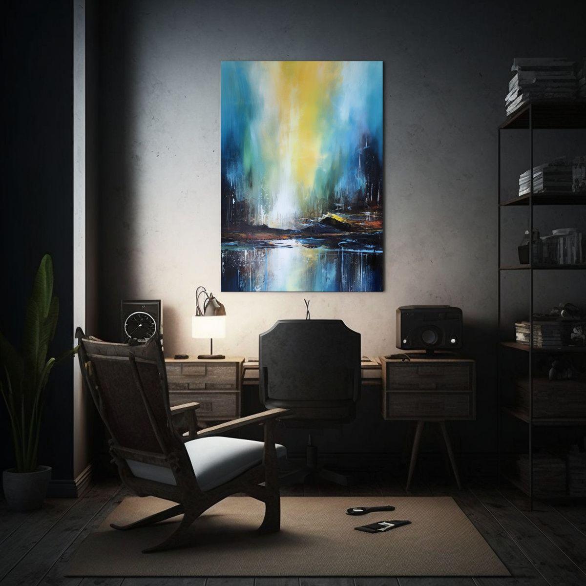 Pintura Abstracta De Alta Calidad Con Tonos 20x30cm-2