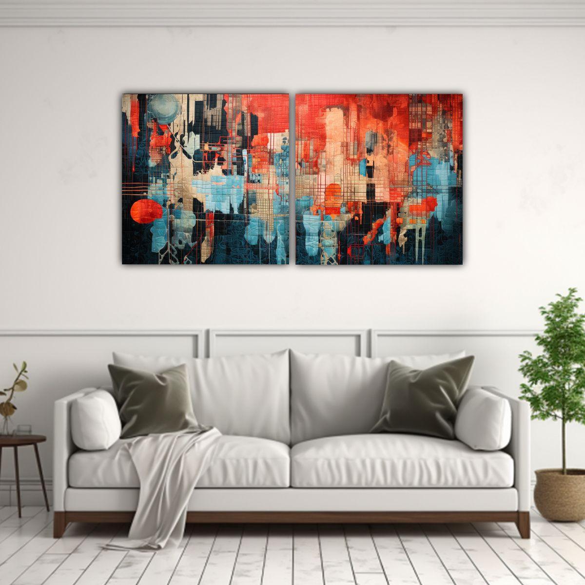 Pinturas Decorativas De Composiciones Acuarela 160x80 Cm-2