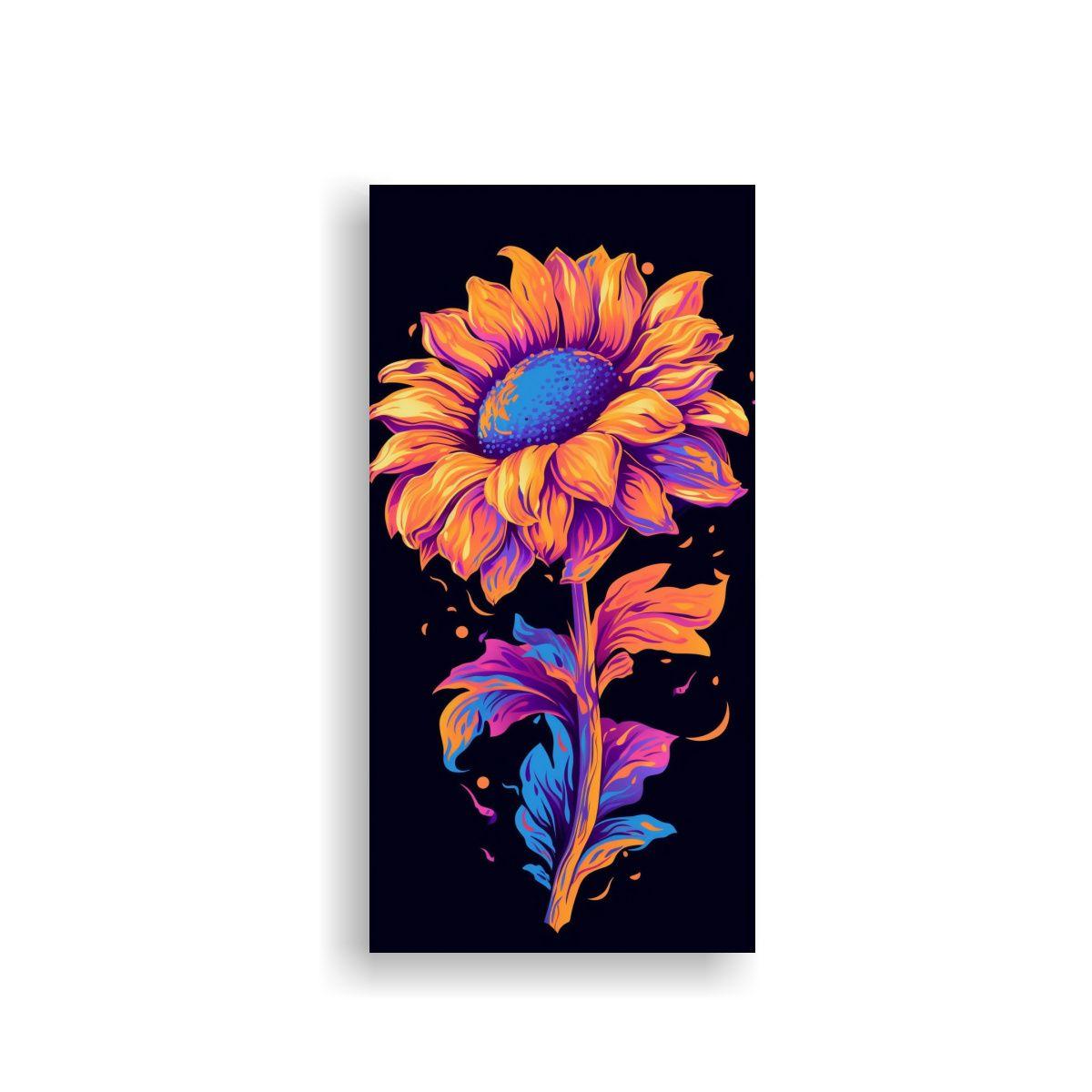 Cuadro Lienzo Impactante Imagen Naranja Girasol 20x40cm-0