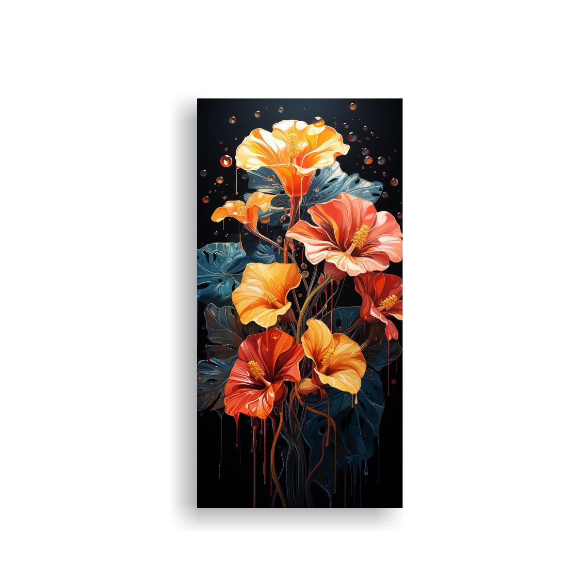 Arte De Pared Monstera Leaves En Negro 50x100cm-0