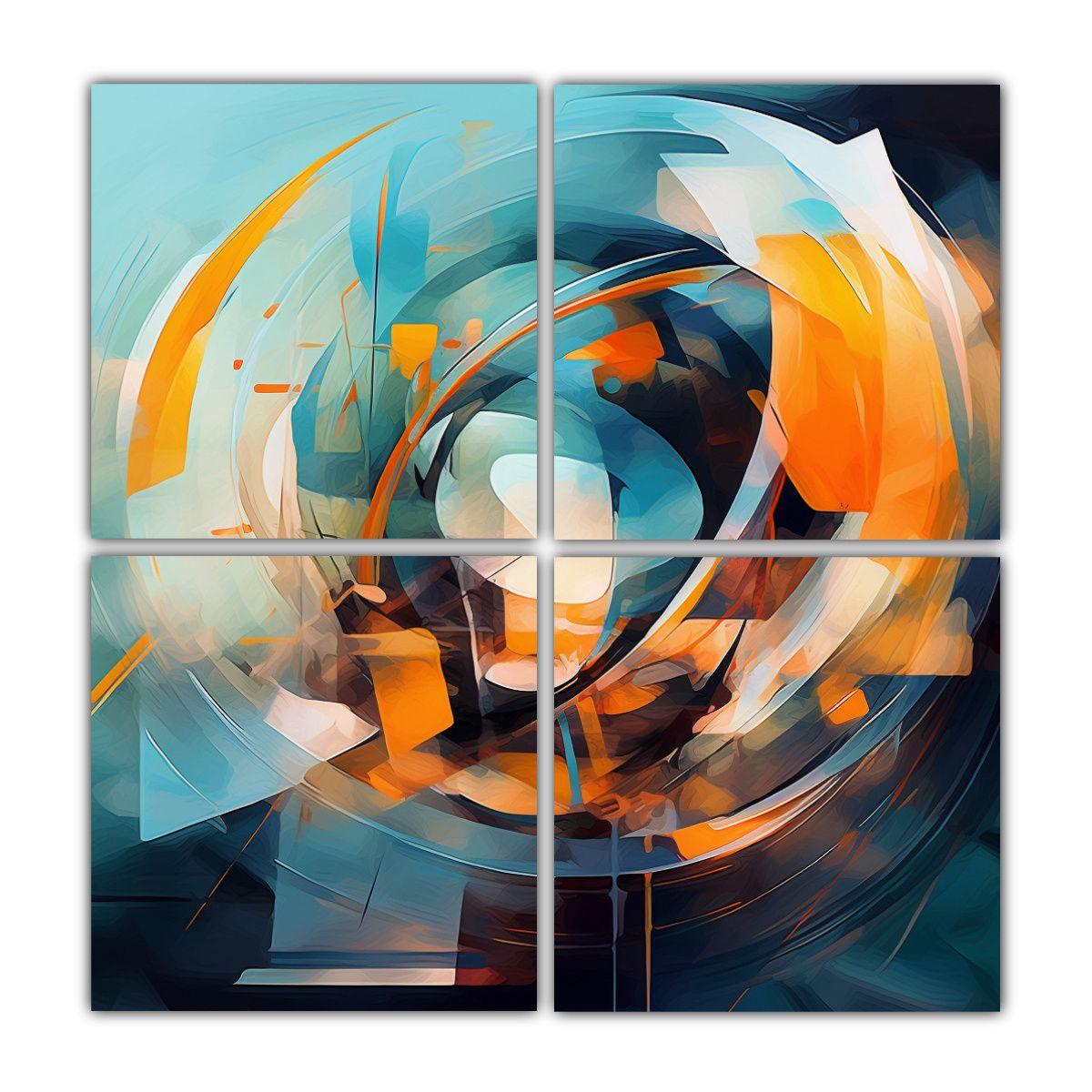 Cuatro Artes Cuadro Simple Abstracto Con 200x200 Cm-0