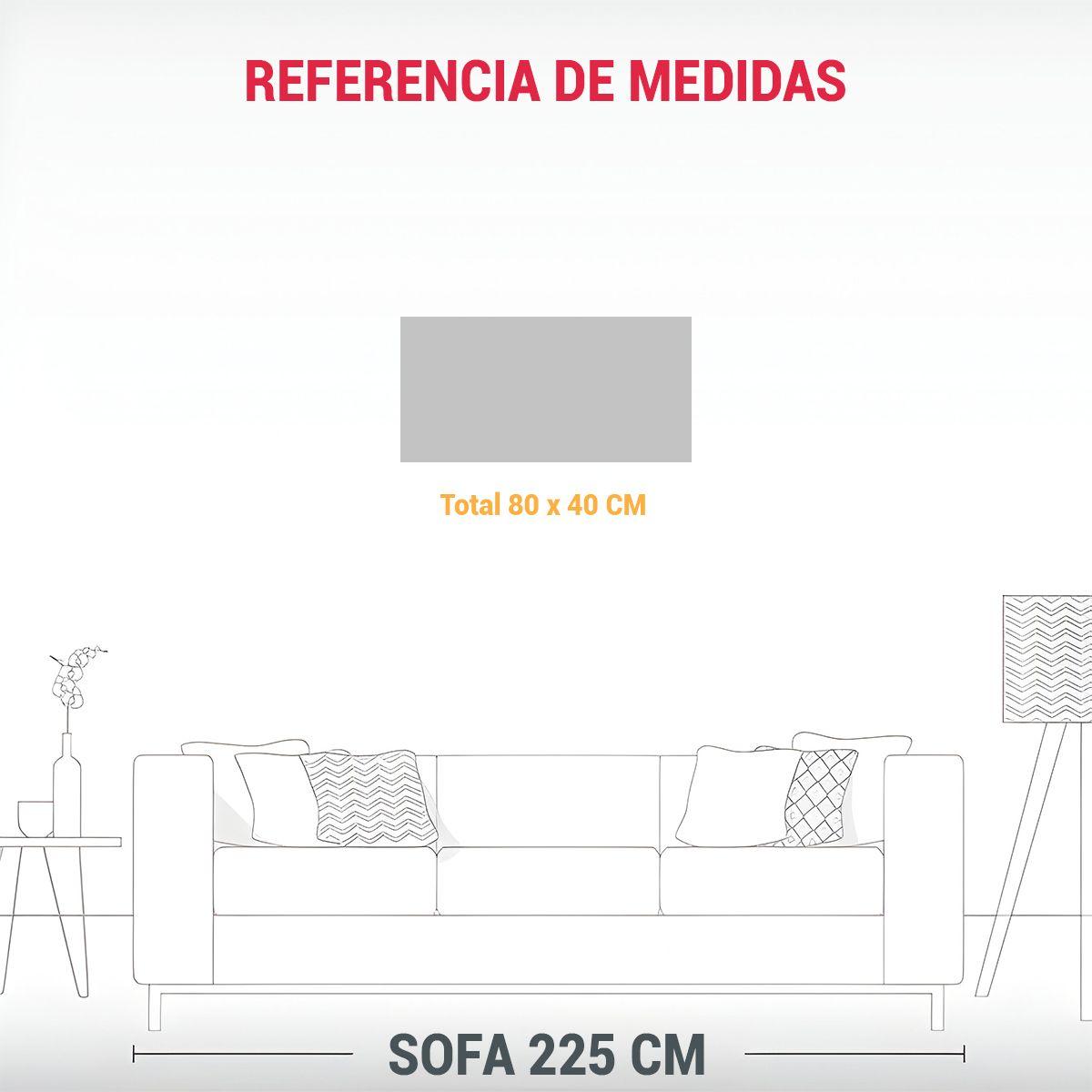 Pintura Decorativa: Composición Impresa De Oso 80x40 Cm-1