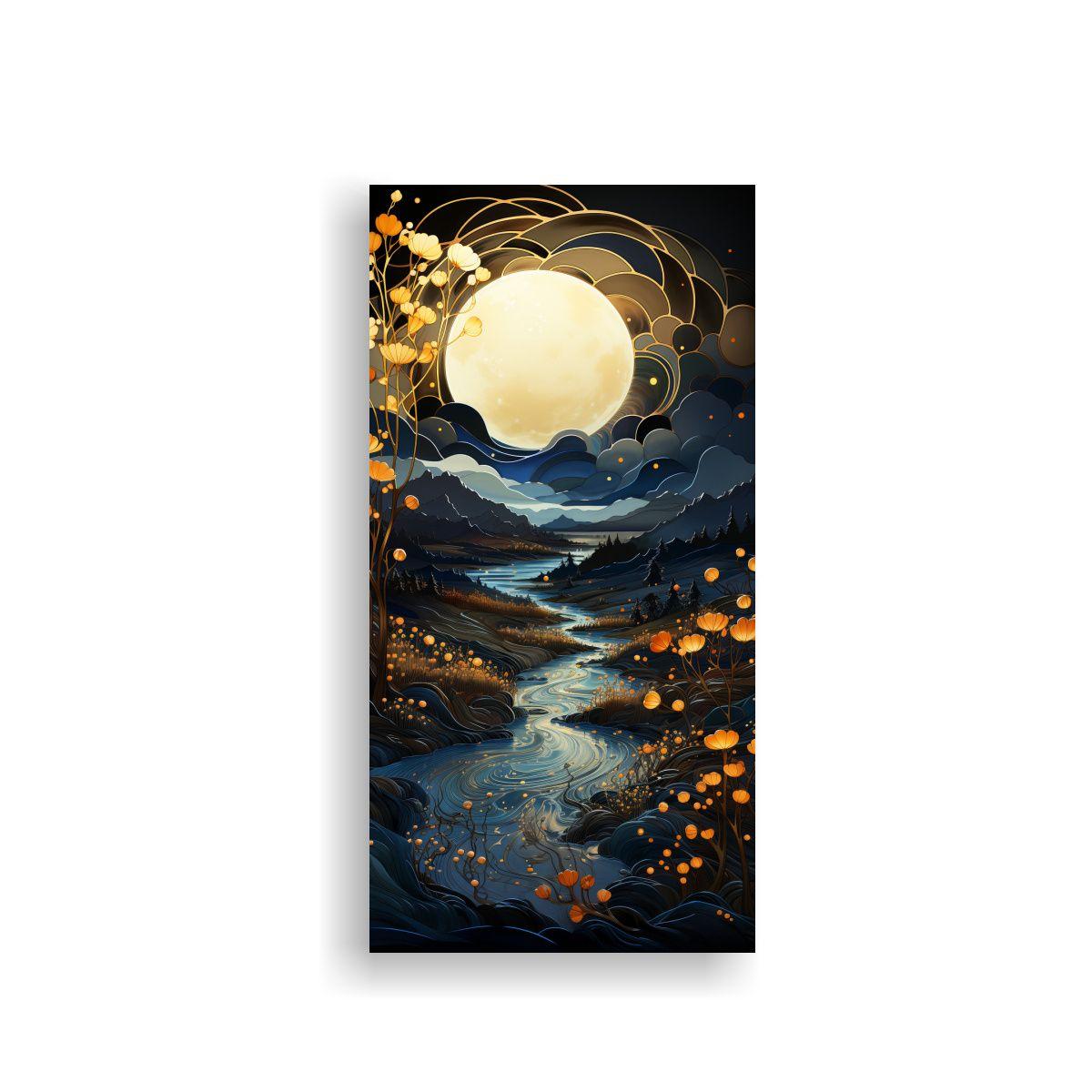 Cuadro De Pared Inspiración Montaña Paisaje 30x60cm-0