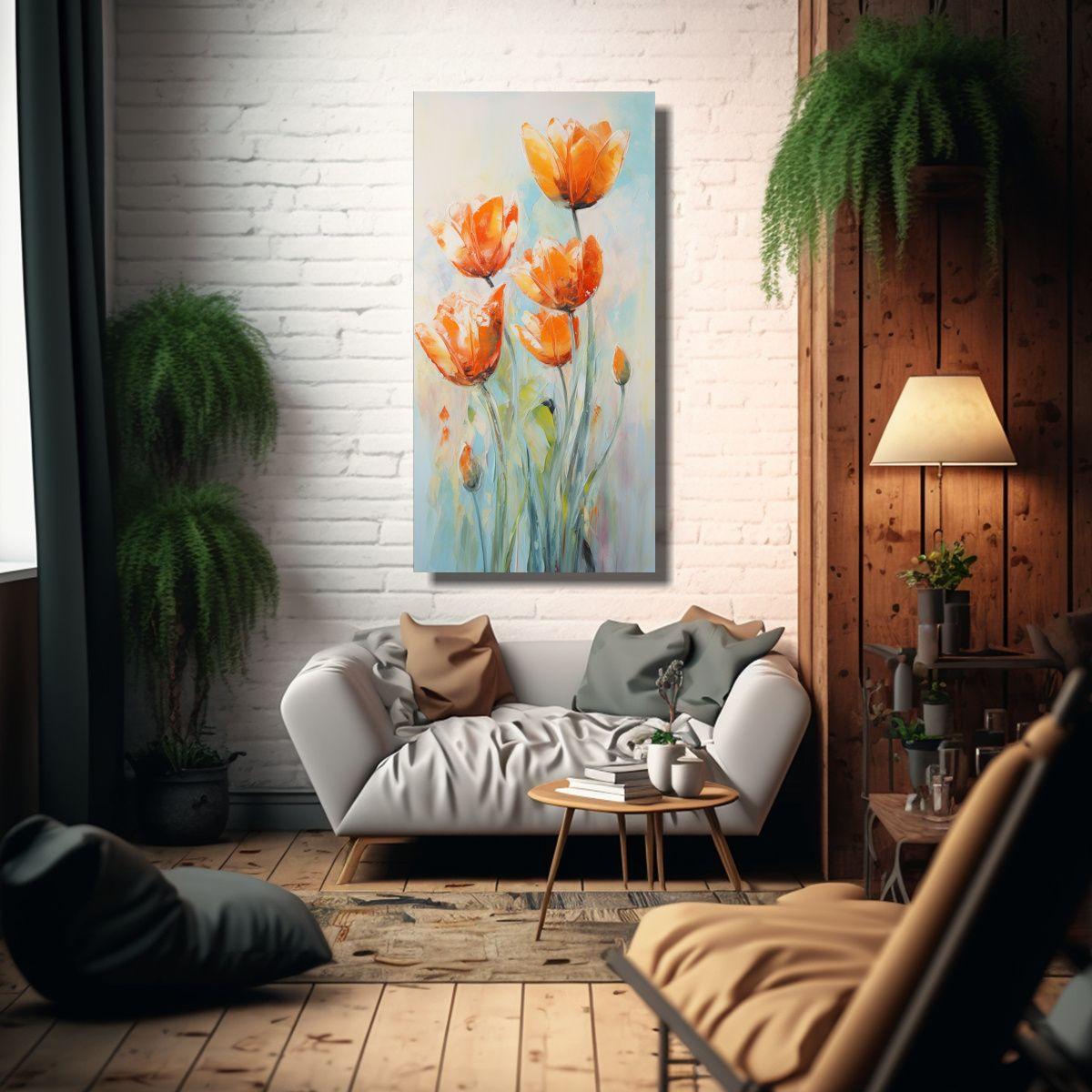 Tela En Bastidor Colores Equilibrio Visual 50x100cm-2