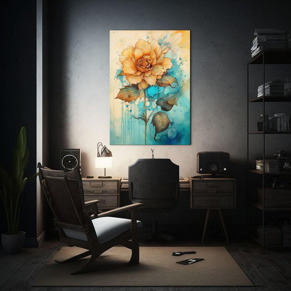 Cuadro Floral Inspirador Con Colores Vibrantes 80x120cm-2