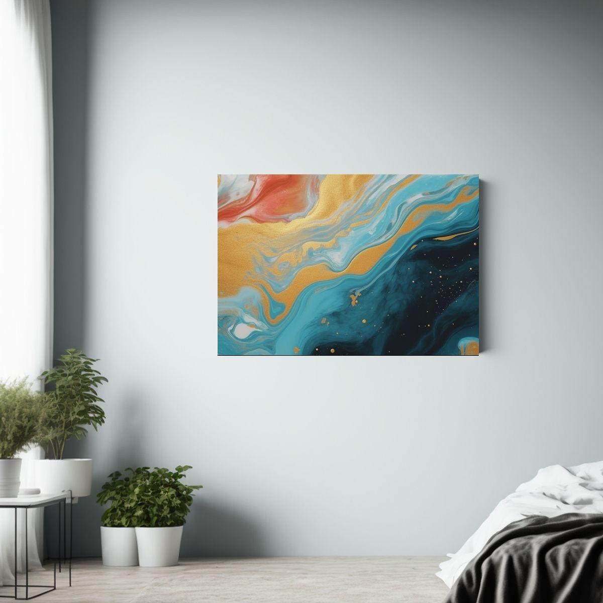 Pinturas Decorativas: Marbling Contemporáneo, 45x30cm-2