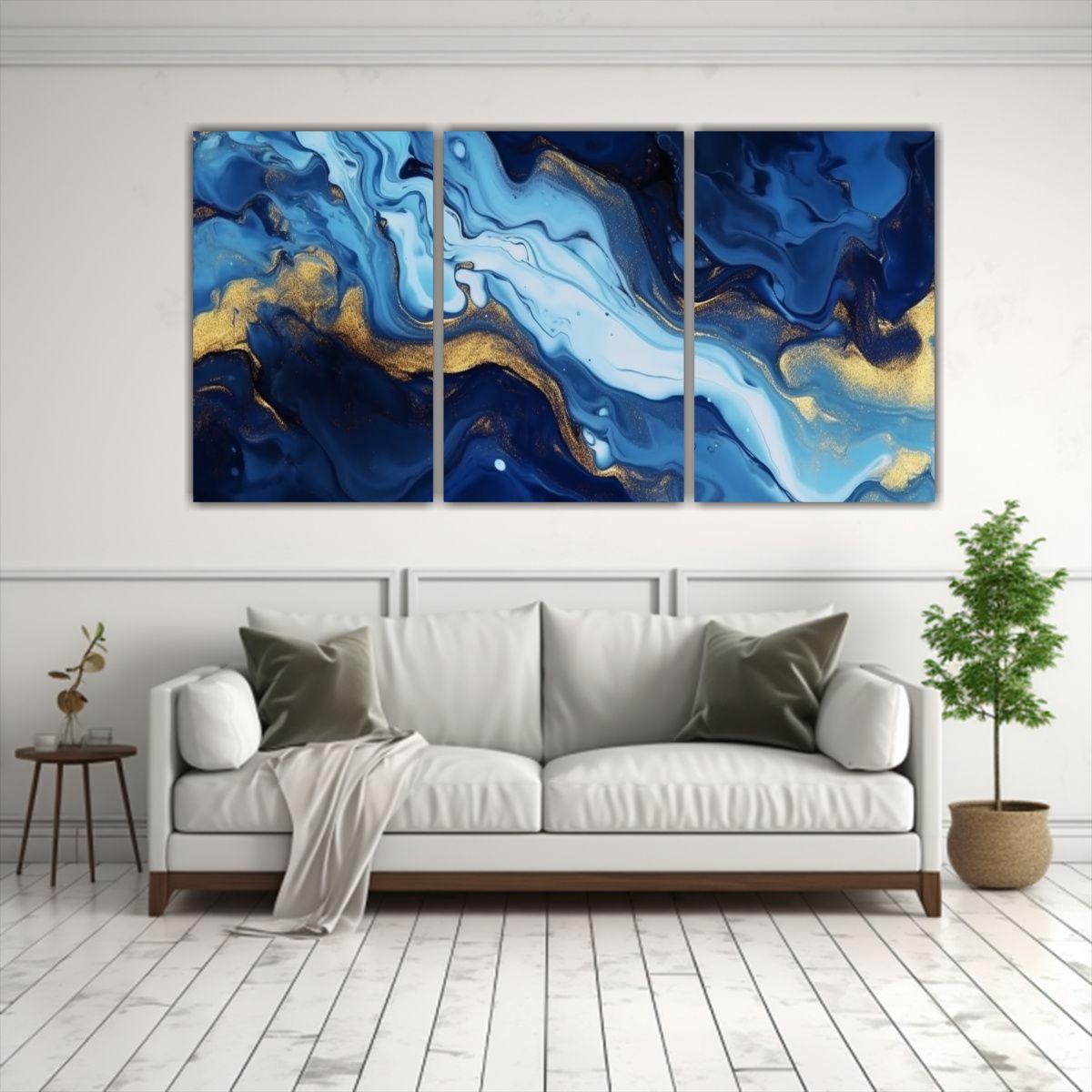 Pinturas Decorativas De Arte Abstracto En Tela 90x45 Cm-2