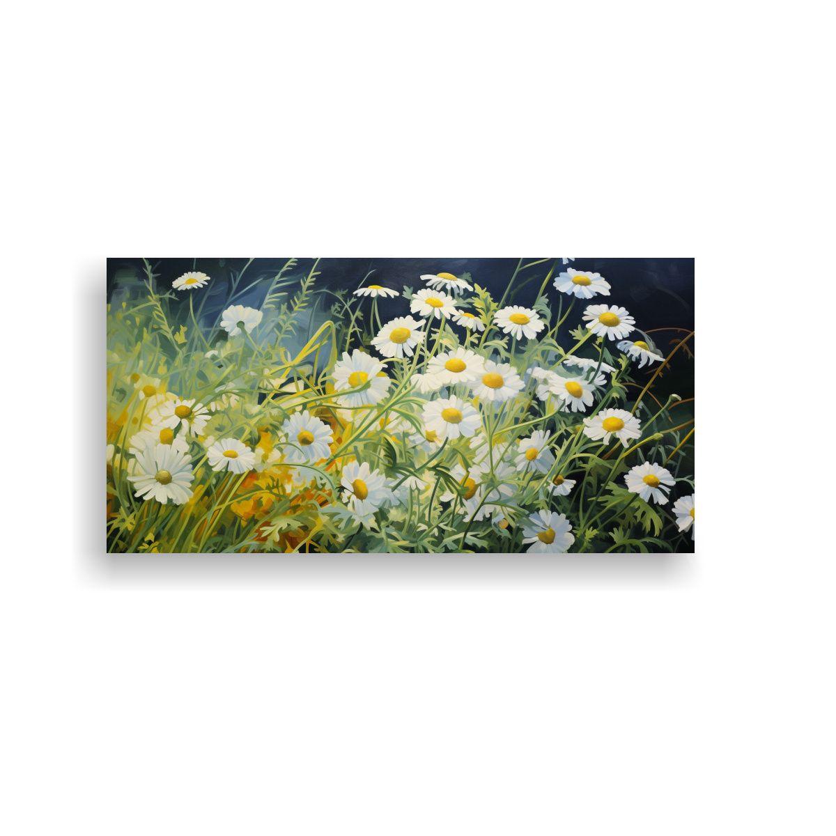 Cuadro Abstracto Ornamento De Hierbas De Manzanill 40x20cm-0