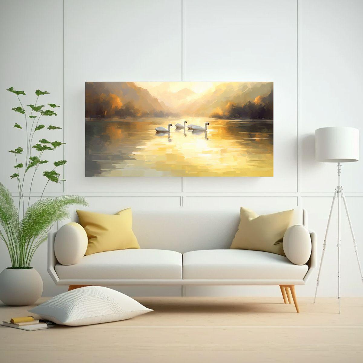 Cuadro Reflejo Abstracto Hermoso En Tonos 120x60cm-2