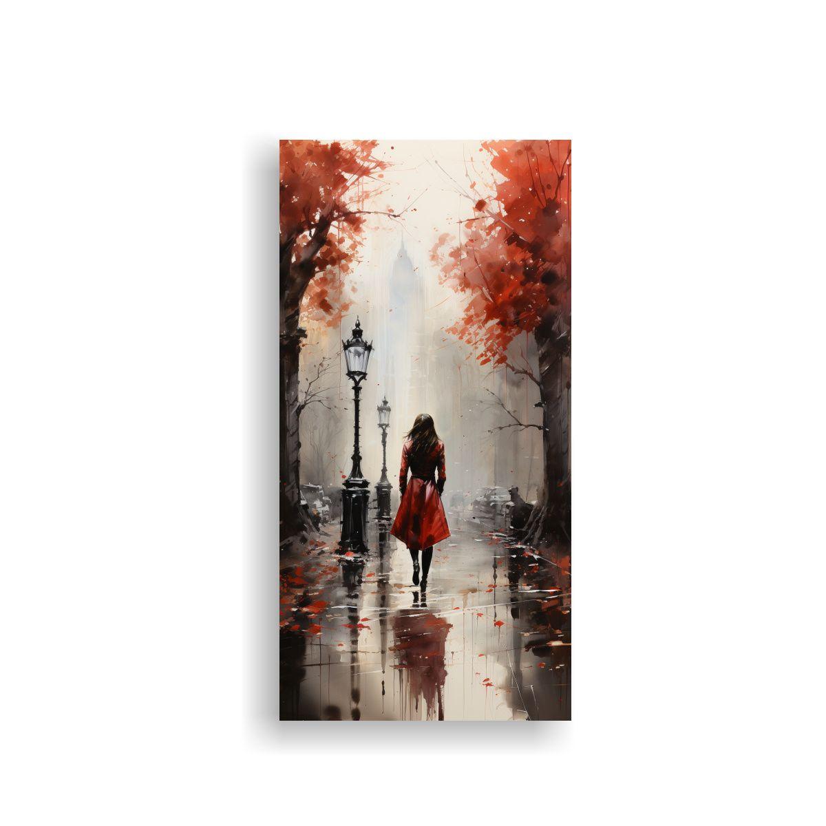 Cuadro De Tela Vertical Luminosa Personas 70x140cm-0