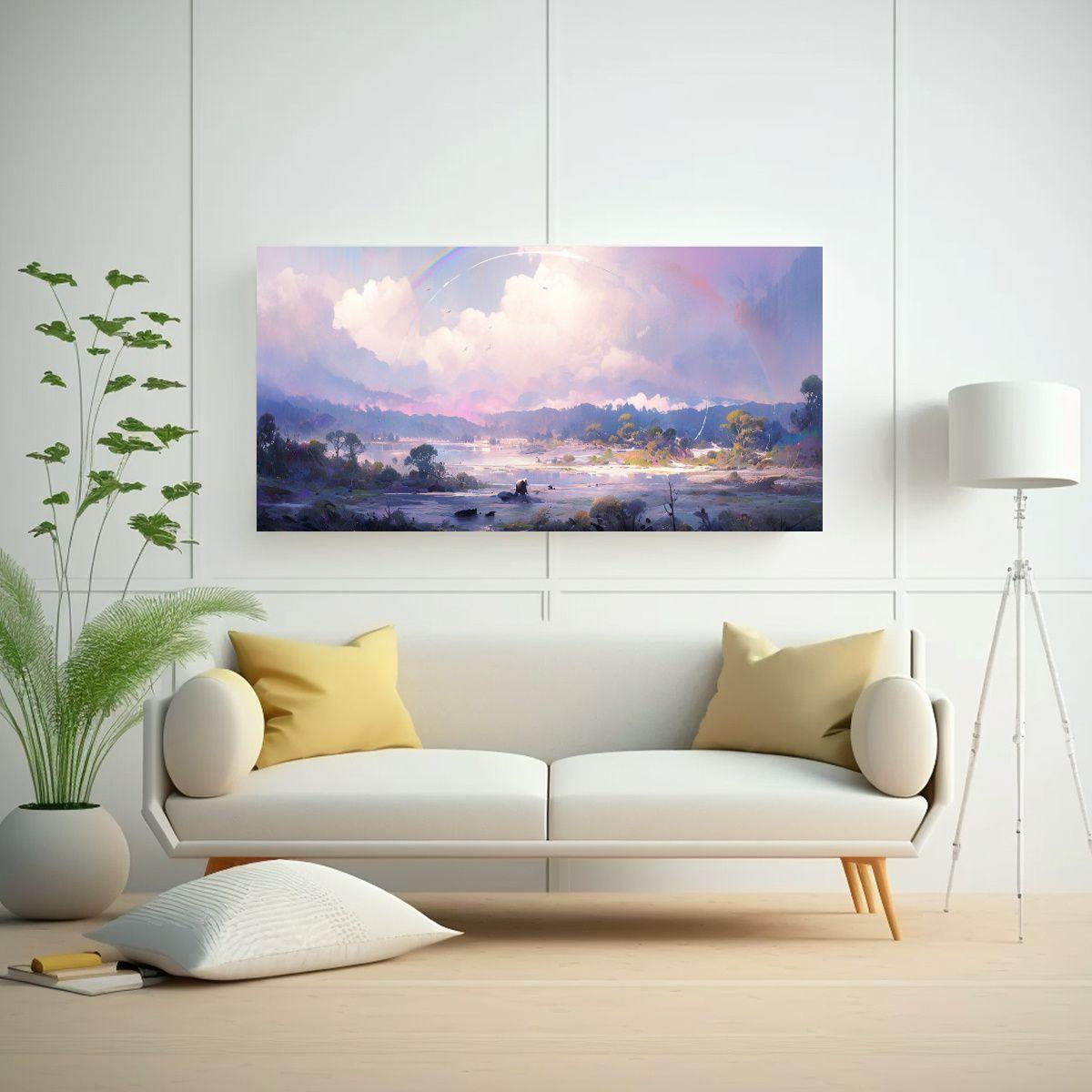 Lienzo Tela Decorativo Motivo Paisaje Naturaleza 100x50cm-2