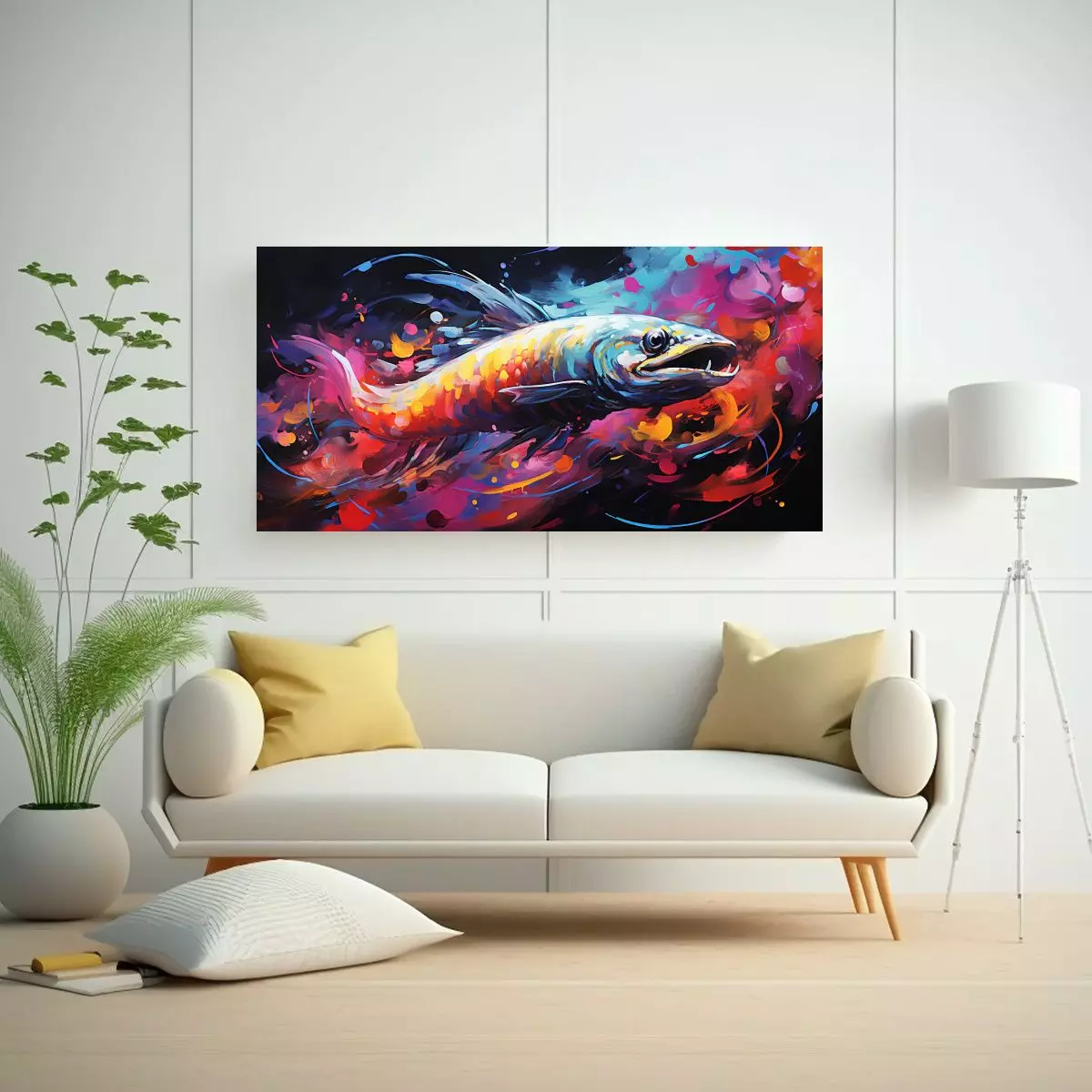 Pinturas Decorativas De Arte Pop Neo En Colores 140x70cm-2