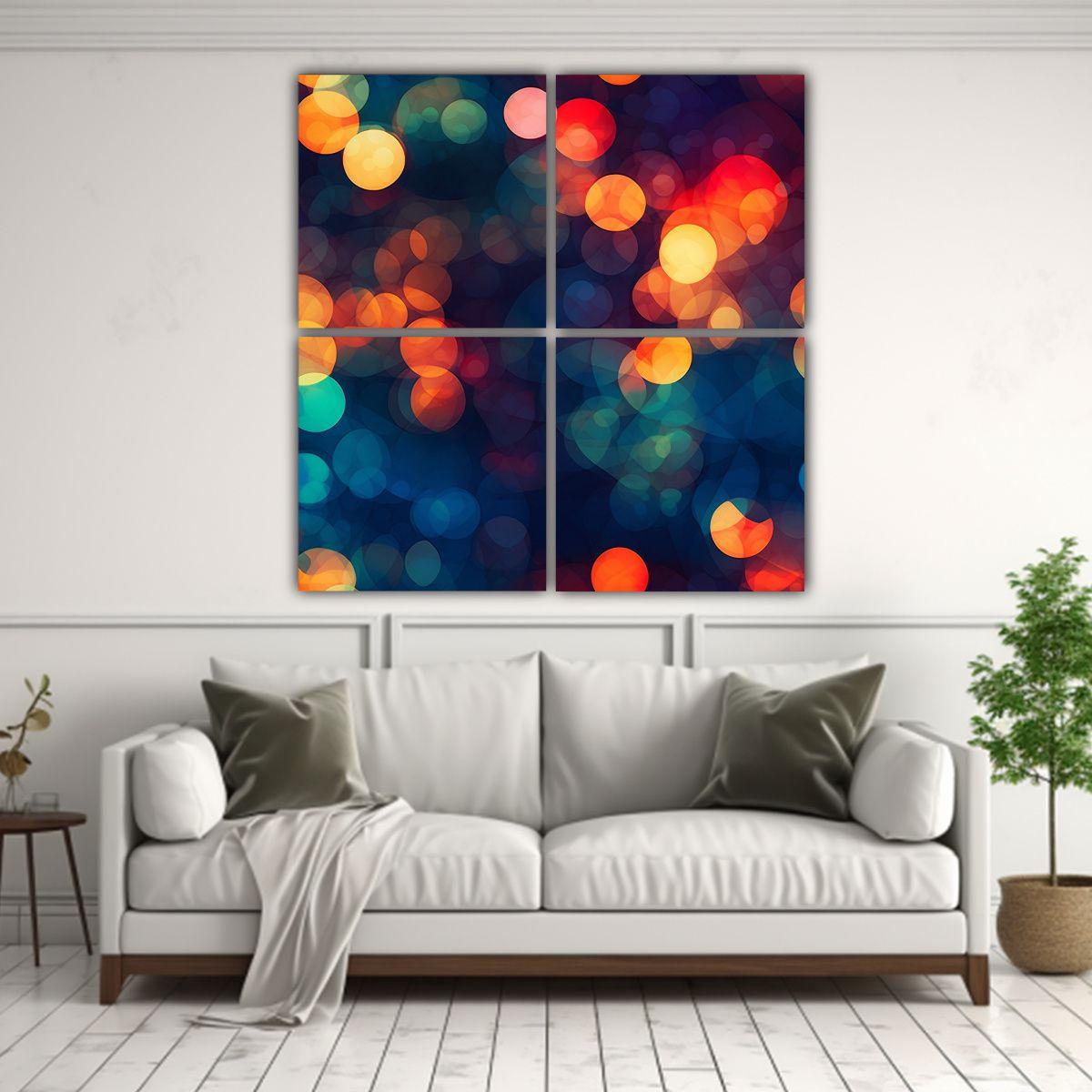 Cuadro Bokeh Decorativo De Arte En Línea 180x180 Cm-2