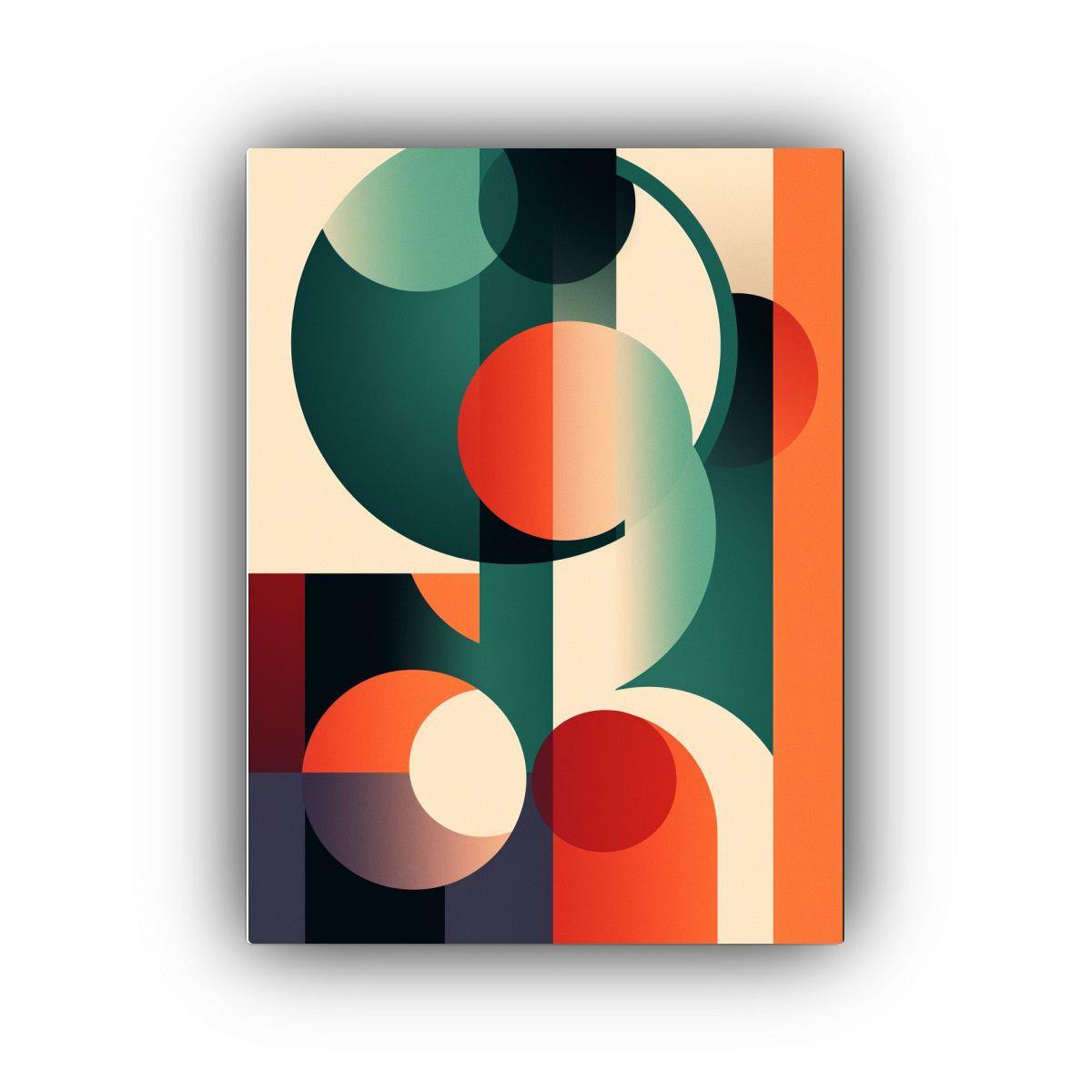 Arte De Pared Composición Abstracta Con Formas 30x45cm-0