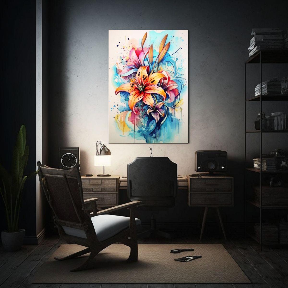 Cuadro Floral Inspirador En Estilo Acuarela Y 30x40 Cm-2