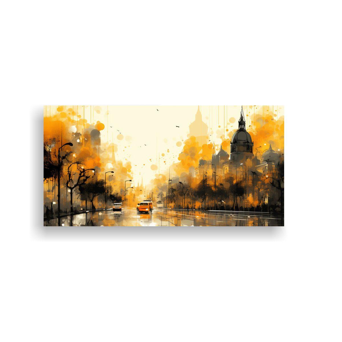 Cuadro Abstracto Estético Santiago Chile En Color 60x30cm-0