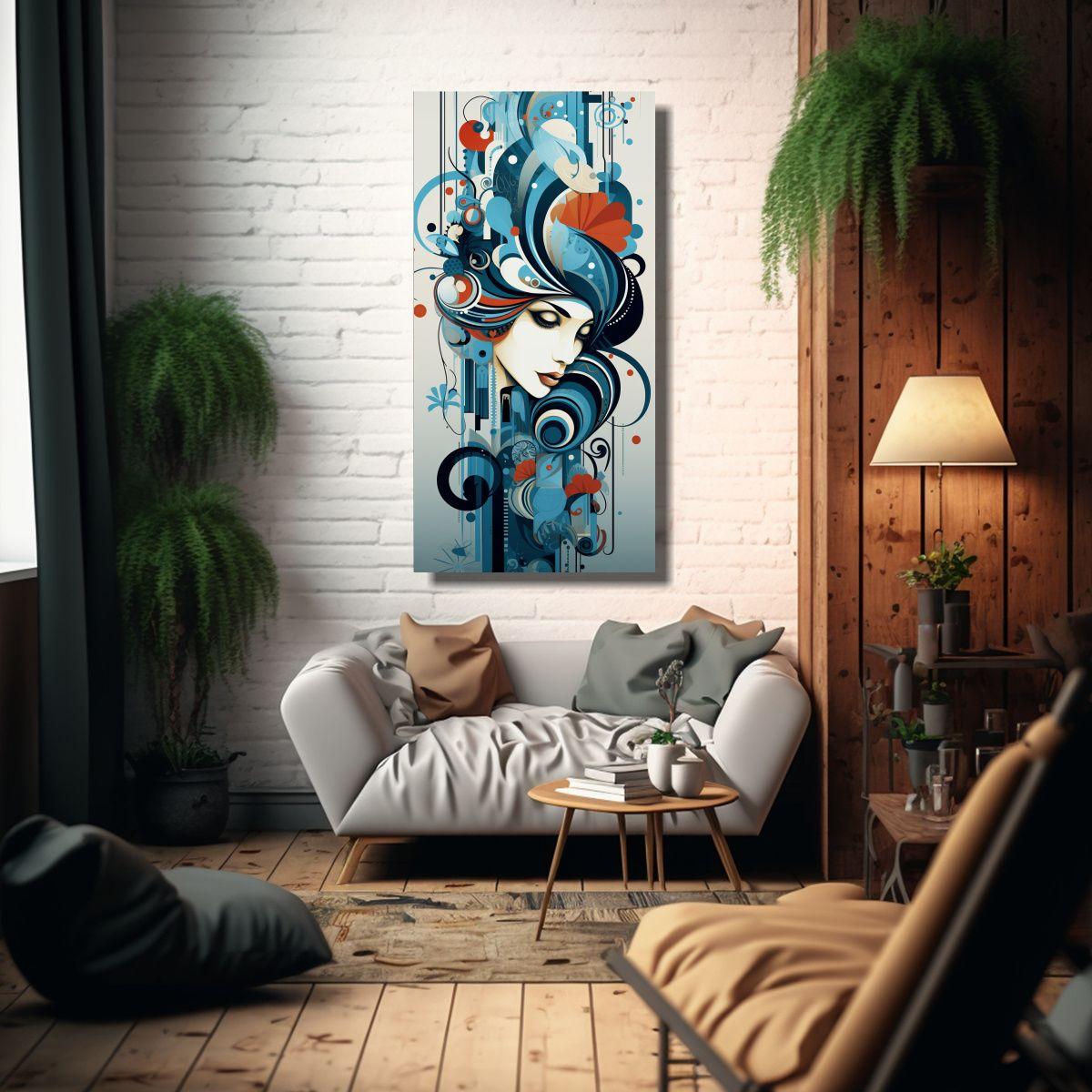 Pintura Decorativa Moderna Y Luminosa Inspirada 50x100cm-2