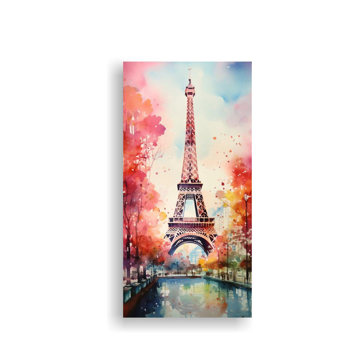 Lienzo Innovador Acuarela Moderna De La Torre 20x40cm-0