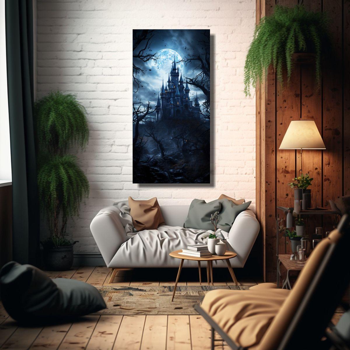 Arte Pared: Expresión En Un Bello Castillo 70x140cm-2